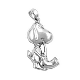 Hängsmycke Dog With Saxophone Silver 925