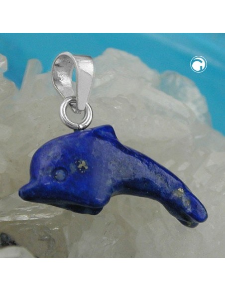 Hängsmycke Dolphin Lapis Stone Silver 925