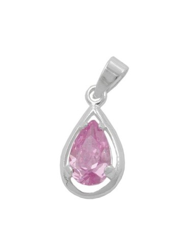 Hängsmycke Drop Zirconia Pink Silver 925