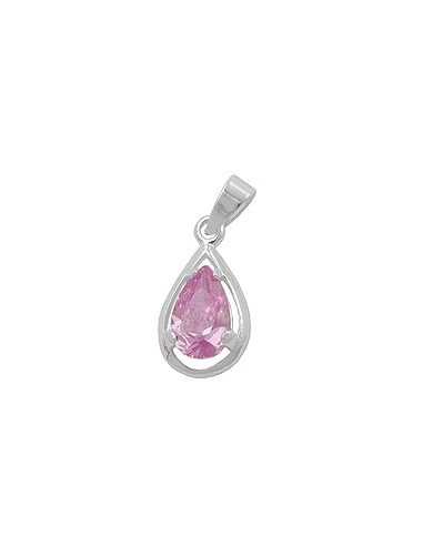 Hängsmycke Drop Zirconia Pink Silver 925