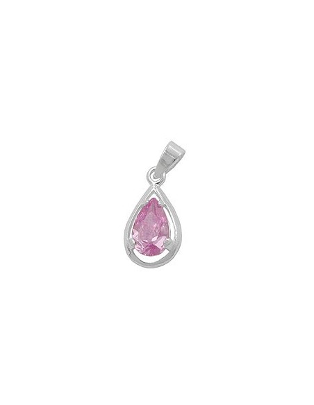 Hängsmycke Drop Zirconia Pink Silver 925