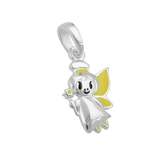Hängsmycke Elf Yellow-Black Silver 925