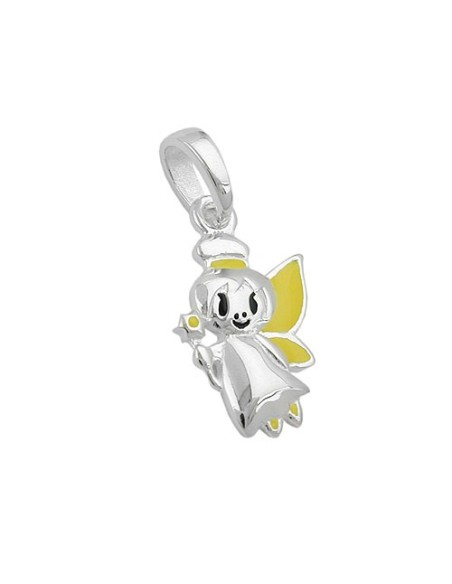 Hängsmycke Elf Yellow-Black Silver 925