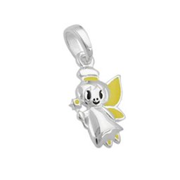 Hängsmycke Elf Yellow-Black Silver 925