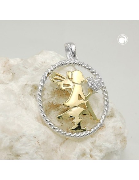 Hängsmycke Fairy With Heart Silver 925