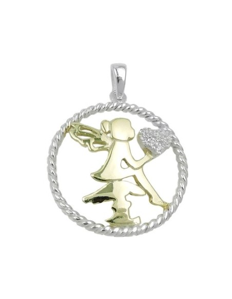Hängsmycke Fairy With Heart Silver 925