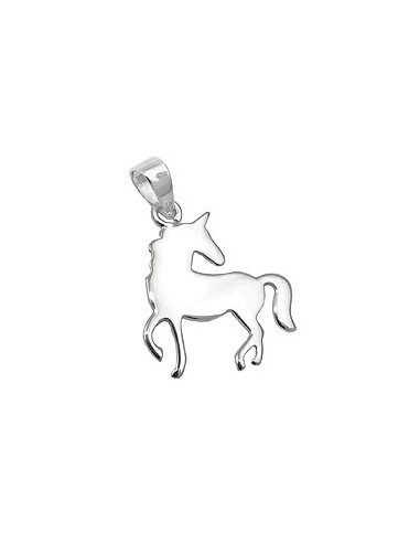 Hängsmycke Flat Unicorn Polished Silver 925
