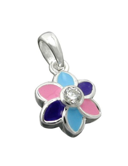 Hängsmycke Flower Multicolor Silver 925