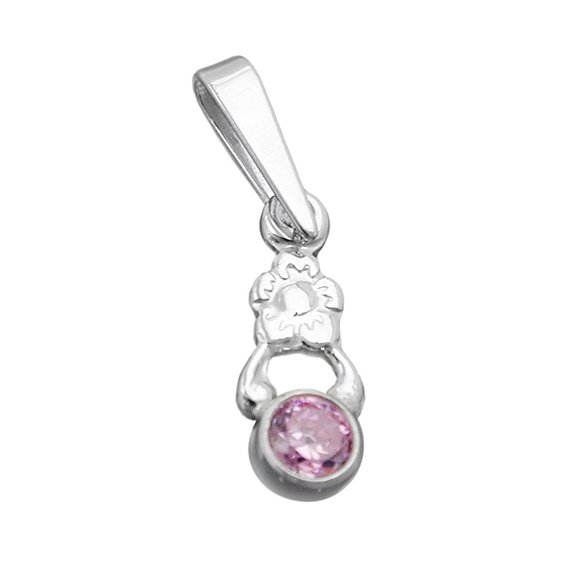 Hängsmycke Flower Pink Silver 925