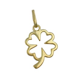 pendant four-leaved clover 9k gold