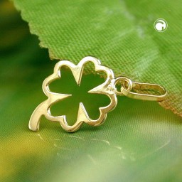 pendant four-leaved clover 9k gold