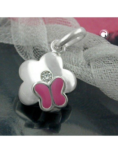 Hängsmycke Flower With Butterfly Silver 925