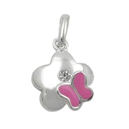 Hängsmycke Flower With Butterfly Silver 925