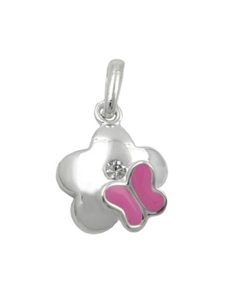 Hängsmycke Flower With Butterfly Silver 925