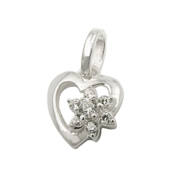 Hängsmycke Flower Zirconia Silver 925