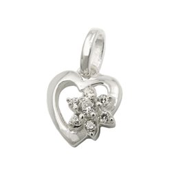 Hängsmycke Flower Zirconia Silver 925