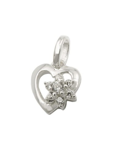 Hängsmycke Flower Zirconia Silver 925