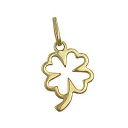 pendant four-leaved clover 9k gold