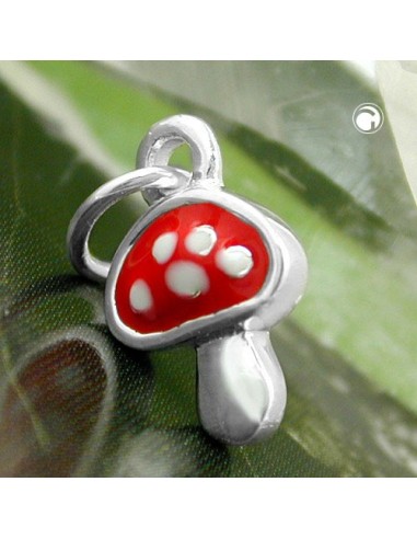 Hängsmycke Fly Agaric Red Silver 925