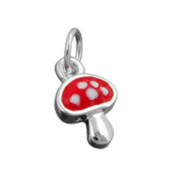 Hängsmycke Fly Agaric Red Silver 925