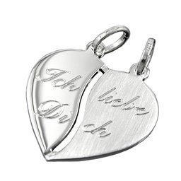 Hängsmycke Friendship 2 Hearts Silver 925