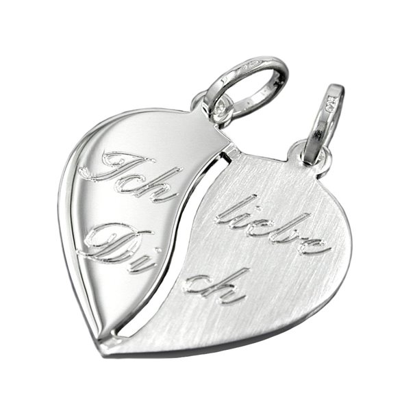 Hängsmycke Friendship 2 Hearts Silver 925