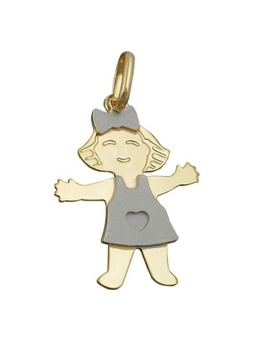 Hängsmycke Girl Two Tone Silver 925