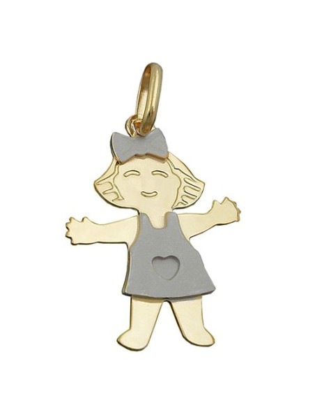 Hängsmycke Girl Two Tone Silver 925