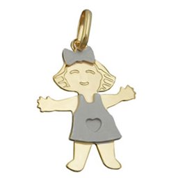 Hängsmycke Girl Two Tone Silver 925