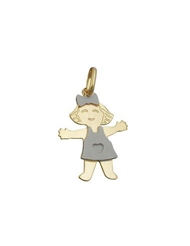 Hängsmycke Girl Two Tone Silver 925