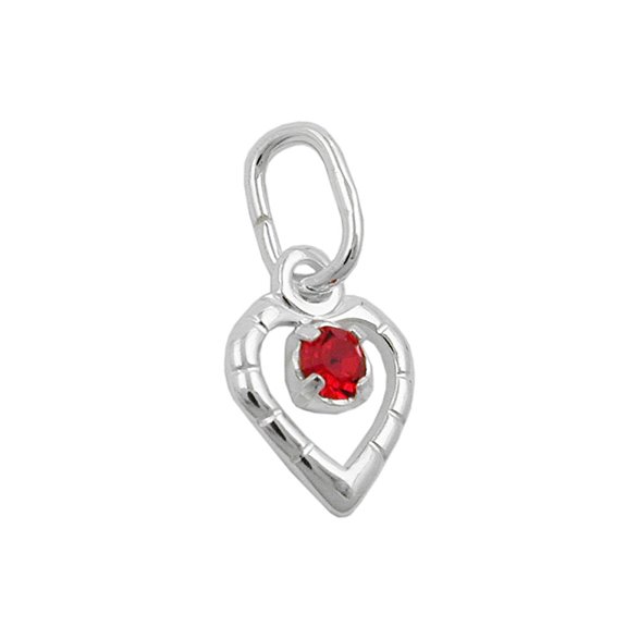 Hängsmycke Glass-Stone Red Silver 925