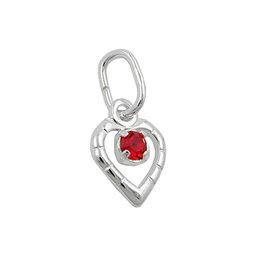 Hängsmycke Glass-Stone Red Silver 925