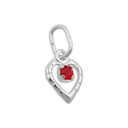 Hängsmycke Glass-Stone Red Silver 925