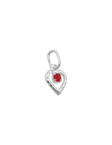 Hängsmycke Glass-Stone Red Silver 925