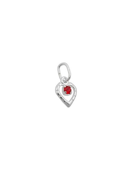 Hängsmycke Glass-Stone Red Silver 925
