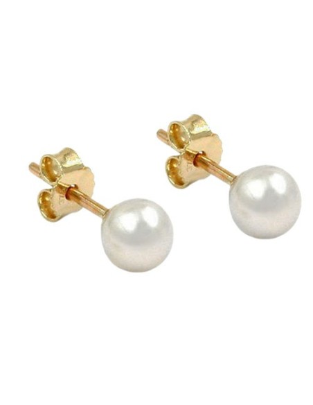 stud earrings approx. 6mm freshwater cultured pearl 9k gold