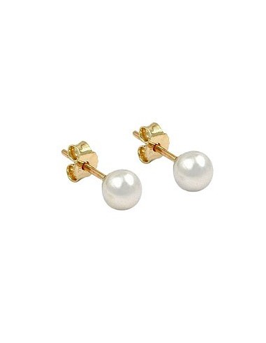 stud earrings approx. 6mm freshwater cultured pearl 9k gold