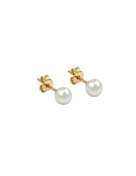 stud earrings approx. 6mm freshwater cultured pearl 9k gold