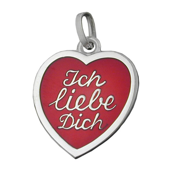 Hängsmycke Heart Ich Liebe Dich Silver 925