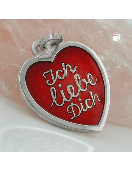 Hängsmycke Heart Ich Liebe Dich Silver 925