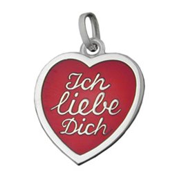 Hängsmycke Heart Ich Liebe Dich Silver 925