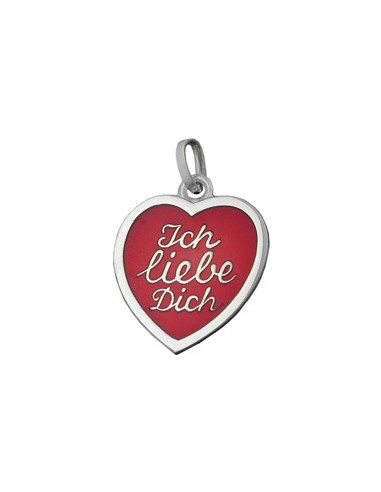 Hängsmycke Heart Ich Liebe Dich Silver 925