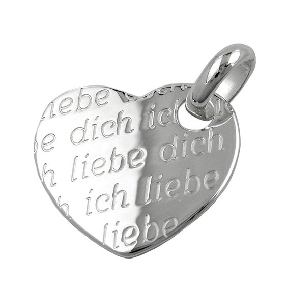 Hängsmycke Heart Ich Liebe Dich Silver 925