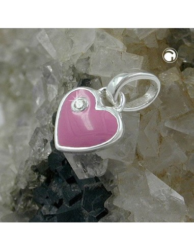 Hängsmycke Heart Pink Zirconia Silver 925