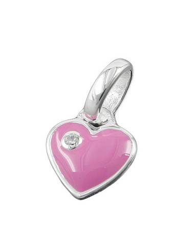 Hängsmycke Heart Pink Zirconia Silver 925