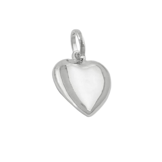 Hängsmycke Heart Rhodium Plated Silver 925