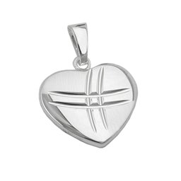 Hängsmycke Heart Shiny - Matt Silver 925