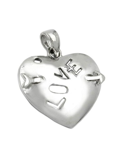 Hängsmycke Heart With Bow Silver 925