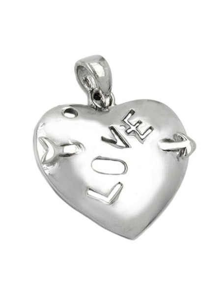 Hängsmycke Heart With Bow Silver 925