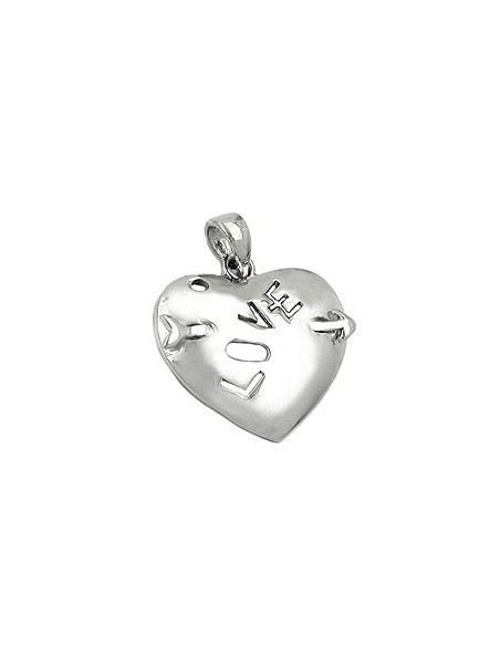 Hängsmycke Heart With Bow Silver 925
